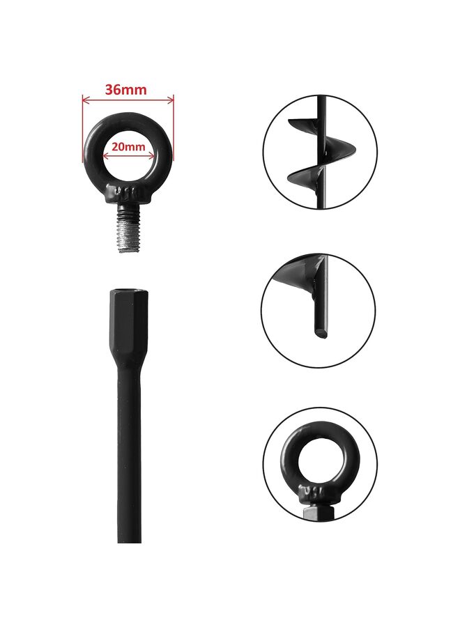 LAMAY 8PCS Ground Anchors, Heavy Duty Swing Set Anchors, Spiral Earth Anchors for Trampoline,Canopies, Metal Trampoline Anchors Resistant Strong Wind (Size : 8PCS) - Image 2